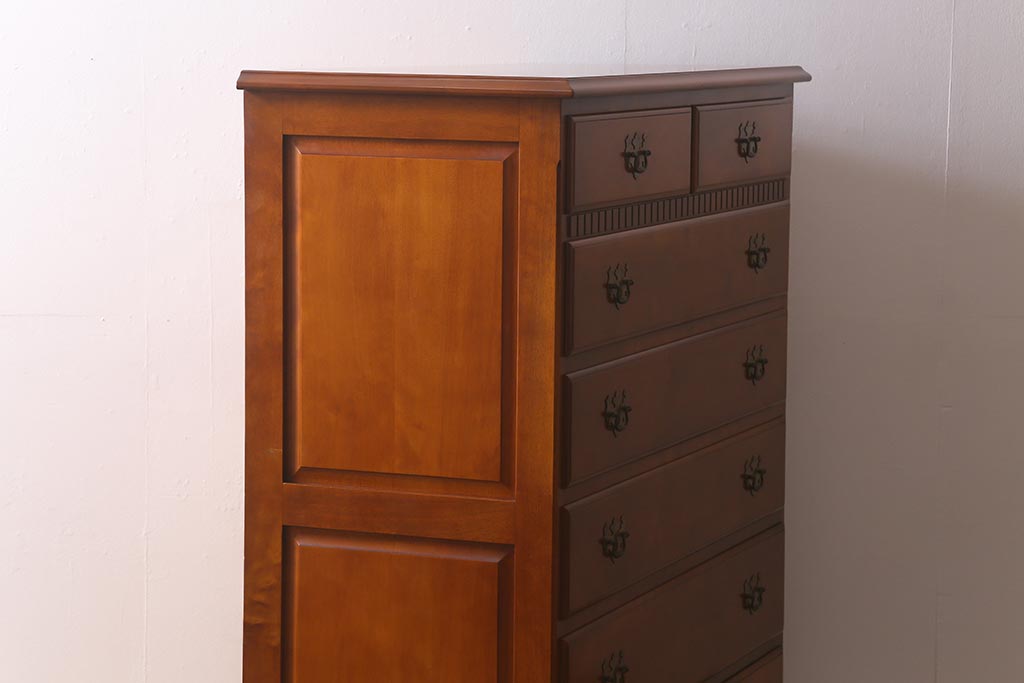 中古　横浜ダニエル(daniel)　A-103　エレガントな意匠が素敵な整理タンス(チェスト、引き出し)(定価約60万)(R-042548)