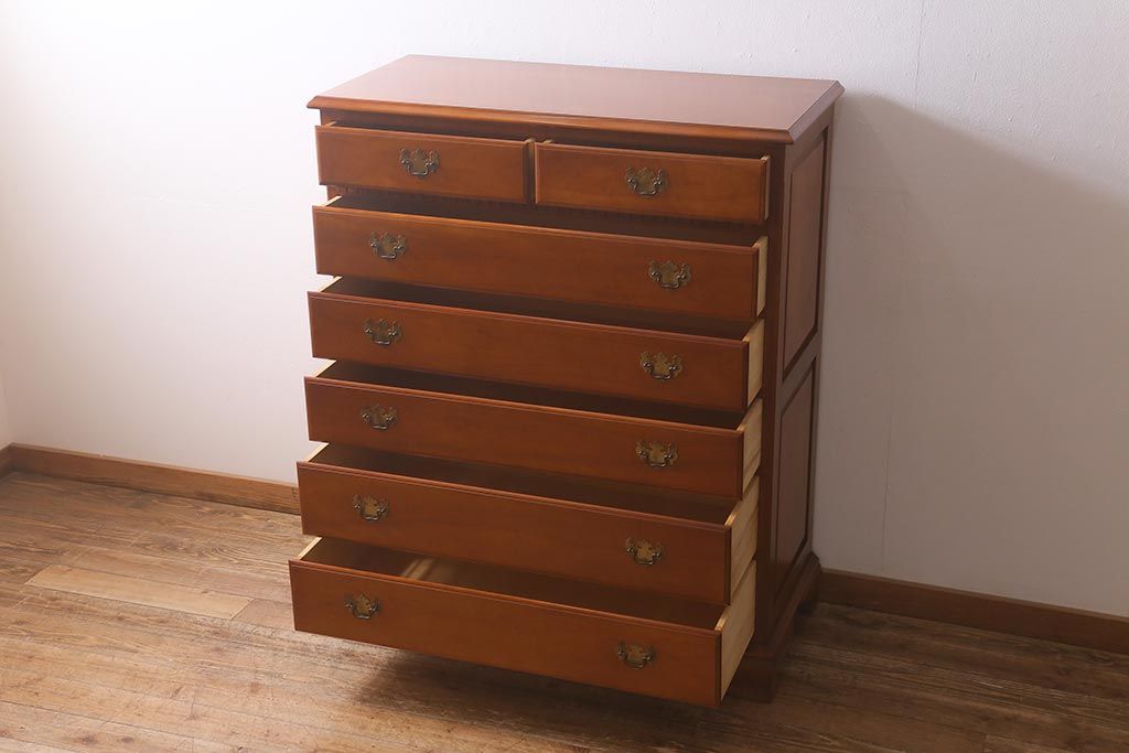 中古　横浜ダニエル(daniel)　A-103　エレガントな意匠が素敵な整理タンス(チェスト、引き出し)(定価約60万)(R-042548)