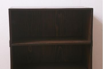 アンティーク家具　和製アンティーク　松竹梅の透かしが魅力的なガラス戸棚(収納棚、キャビネット)(R-042555)