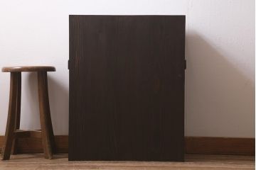 アンティーク家具　和製アンティーク　松竹梅の透かしが魅力的なガラス戸棚(収納棚、キャビネット)(R-042555)