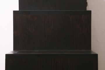 ラフジュ工房オリジナル　古金具リメイク　月見うさぎ　4段階段箪笥(階段タンス、和たんす)(R-042556)