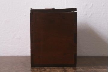 アンティーク雑貨　古民具　明治大正期　趣きある佇まいの印箱(小物収納、小引き出し)(R-042558)