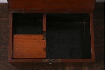 アンティーク雑貨　古民具　明治大正期　趣きある佇まいの印箱(小物収納、小引き出し)(R-042558)