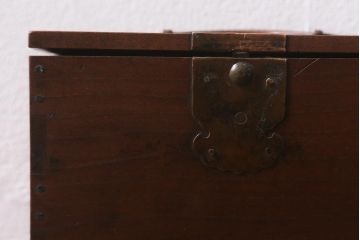 アンティーク雑貨　古民具　明治大正期　趣きある佇まいの印箱(小物収納、小引き出し)(R-042558)