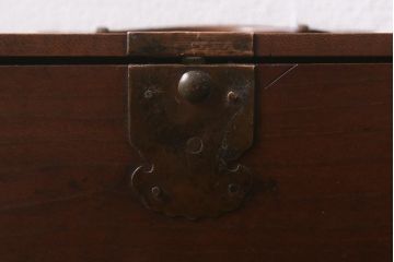 アンティーク雑貨　古民具　明治大正期　趣きある佇まいの印箱(小物収納、小引き出し)(R-042558)