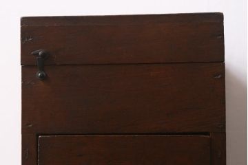 アンティーク家具　昭和レトロ　小物収納に便利な栓材製の小引き出し(収納箱)(R-042560)