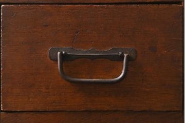 アンティーク家具　昭和レトロ　小物収納に便利な栓材製の小引き出し(収納箱)(R-042560)