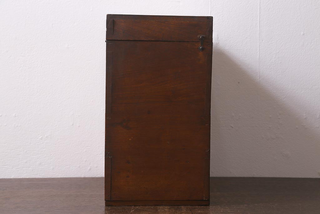 アンティーク家具　昭和レトロ　小物収納に便利な栓材製の小引き出し(収納箱)(R-042560)