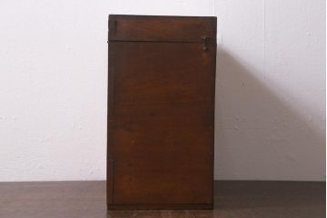 アンティーク家具　昭和レトロ　小物収納に便利な栓材製の小引き出し(収納箱)(R-042560)