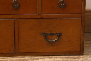 レトロ家具　昭和レトロ　上品な趣きが魅力的な小引き出し(小物収納、裁縫箱)(R-042561)