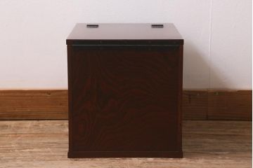 中古　民芸家具　中桐材　鏡付き　小引き出し(鏡台、メイクボックス、小物収納)(R-042562)