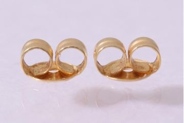 ヴィンテージアクセサリー　K18(18金)　グレーパールのようなしっとりとした輝きを放つビンテージピアス(R-042563)