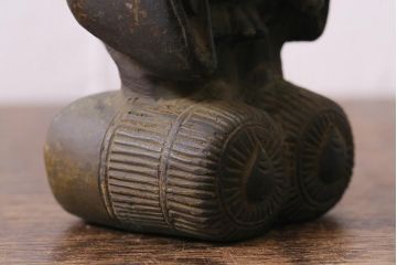 アンティーク雑貨　明治期　古銅　恵比寿・大黒像　置物(ブロンズ、時代物)(R-042564)