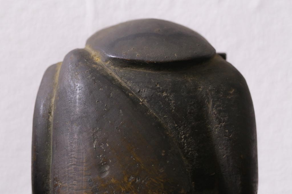 アンティーク雑貨　明治期　古銅　恵比寿・大黒像　置物(ブロンズ、時代物)(R-042564)