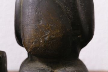 アンティーク雑貨　明治期　古銅　恵比寿・大黒像　置物(ブロンズ、時代物)(R-042564)