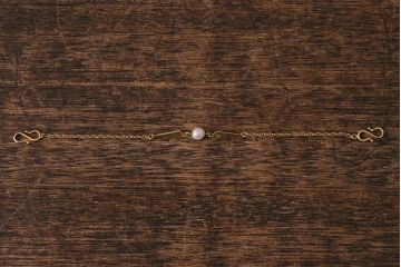 ヴィンテージアクセサリー　K18(18金)　パール　羽織紐(真珠、和装小物、ビンテージ)(R-042565)