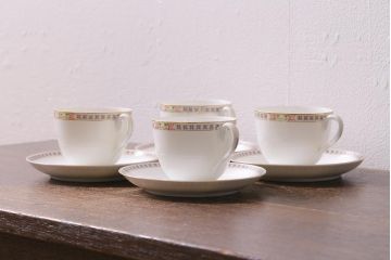 アンティーク雑貨　昭和初期　東洋陶器　カップ&ソーサー4客(トートー、TOTO)(R-042569)
