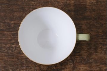 アンティーク雑貨　昭和レトロ　ノリタケ(Noritake)　若杉シリーズ　カップ&ソーサー5客(シュガーポット、シュガースプーン)(R-042570)