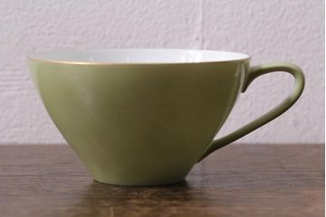 アンティーク雑貨　昭和レトロ　ノリタケ(Noritake)　若杉シリーズ　カップ&ソーサー5客(シュガーポット、シュガースプーン)(R-042570)