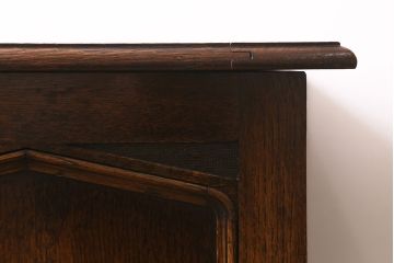 ヴィンテージ家具　イギリスビンテージ　オーク材　濃淡のある木色が存在感を放つブランケットボックス(収納箱、ローボード、センターテーブル、ダイニングベンチ)(R-042586)