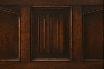 ヴィンテージ家具　イギリスビンテージ　オーク材　濃淡のある木色が存在感を放つブランケットボックス(収納箱、ローボード、センターテーブル、ダイニングベンチ)(R-042586)