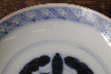 アンティーク雑貨　江戸期　古伊万里　色絵染付蓋茶碗2客セット(和食器)(R-042587)