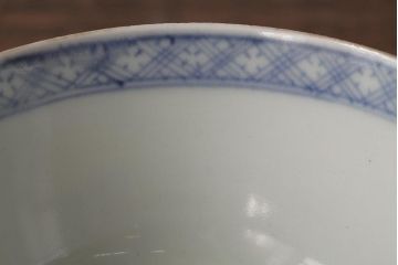 アンティーク雑貨　江戸期　古伊万里　色絵染付蓋茶碗2客セット(和食器)(R-042587)