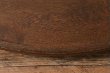 昭和中期　桂(カツラ)材一枚板　大きな刳り貫き盆(丸盆、くりぬき盆)(R-042591)