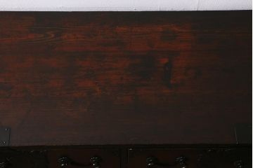 アンティーク家具　明治期　前面ケヤキ材　木地呂塗り　繊細で上質な仙台姫箪笥(時代箪笥、衣装箪笥)(R-042598)