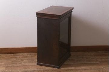 和製アンティーク　大正昭和初期　栗材　珍しいコンパクトサイズの収納棚(飾り棚、サイドキャビネット)(R-042600)