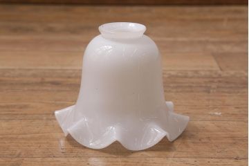 アンティーク照明　昭和初期　レトロな雰囲気が高まるフリルシェードのウォールランプ(壁掛け照明、ブラケットライト)(R-042614)