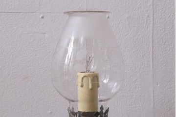 アンティーク照明　昭和初期　ガスランプリメイク　レトロな雰囲気が魅力のテーブルランプ(スタンドライト、卓上照明)(R-042617)