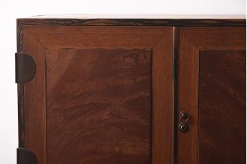 アンティーク家具　ケヤキ・桐・黒柿材　衣装盆付き　上手物の重ね衣装箪笥(和服箪笥、着物箪笥、収納箪笥、キャビネット)(R-042623)