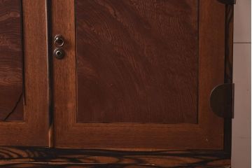 アンティーク家具　ケヤキ・桐・黒柿材　衣装盆付き　上手物の重ね衣装箪笥(和服箪笥、着物箪笥、収納箪笥、キャビネット)(R-042623)