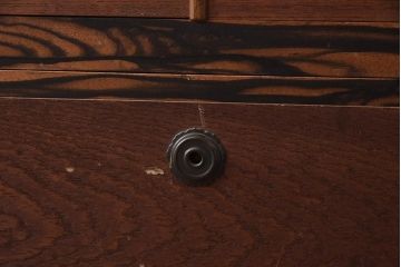 アンティーク家具　ケヤキ・桐・黒柿材　衣装盆付き　上手物の重ね衣装箪笥(和服箪笥、着物箪笥、収納箪笥、キャビネット)(R-042623)