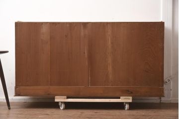 レトロ家具　昭和中期　桐材　引き出し2杯 シンプルな衣装箪笥(和タンス、ローチェスト、テレビ台、桐箪笥、桐たんす)(R-042624)