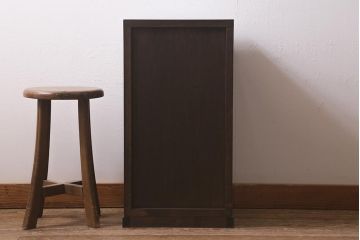 ラフジュ工房オリジナル　古金具リメイク　前板栗材　ヒノキ材　サイドチェストにも使える便利な小引き出し(小物収納、サイドチェスト)(R-042635)