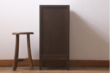 ラフジュ工房オリジナル　古金具リメイク　前板栗材　ヒノキ材　脚付き　サイドチェストにも使える便利な小引き出し(小物収納、サイドチェスト)(R-042637)