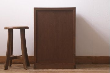 ラフジュ工房オリジナル　古金具リメイク　前板栗材　ヒノキ材　レトロな雰囲気が魅力的な小引き出し(小物収納、サイドチェスト)(R-042638)