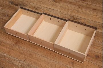 ラフジュ工房オリジナル　古金具リメイク　前板栗材　ヒノキ材　引手が魅力の小引き出し(小物収納)(R-042639)