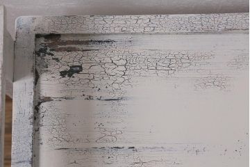 アンティーク家具　昭和初期　ペイント　シャビーシックな佇まいのサイドワゴン(テーブル、サイドテーブル、飾り台、花台)(R-042640)