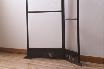 アンティーク雑貨　昭和中期　フック付き　和の風情あふれる二つ折り衣桁(ハンガーラック、着物掛け)(R-042642)
