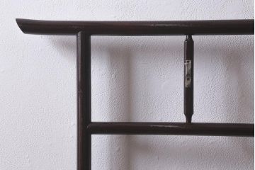 アンティーク雑貨　昭和中期　フック付き　和の風情あふれる二つ折り衣桁(ハンガーラック、着物掛け)(R-042642)