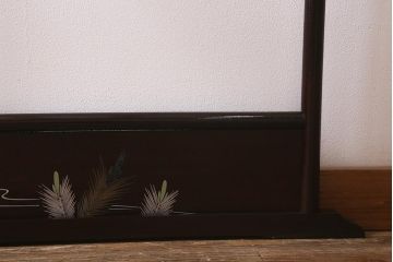 アンティーク雑貨　昭和中期　フック付き　和の風情あふれる二つ折り衣桁(ハンガーラック、着物掛け)(R-042642)