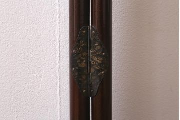 アンティーク雑貨　昭和中期　フック付き　和の風情あふれる二つ折り衣桁(ハンガーラック、着物掛け)(R-042642)