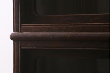 アンティーク家具　和製アンティーク　栗材　大正ロマン　落ち着いた大人の雰囲気漂う重ね戸棚(収納棚、食器棚、本箱)(R-042643)