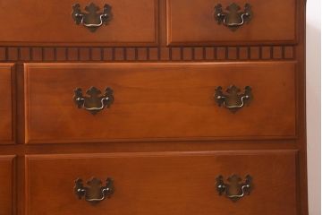 中古　横浜ダニエル(daniel)　アーリーアメリカン　A-104横長整理タンス　エレガントな佇まいが魅力のチェスト(定価約50万円)(引き出し)(R-042647)