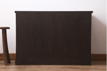アンティーク家具　明治大正期　天板リメイク　漆塗りがきれいな会津箪笥(テレビ台、衣装箪笥、リビングボード、チェスト、引き出し)(R-042651)