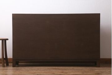 ラフジュ工房オリジナル　3×5マス　古材リメイク　ラワン古材　ネームプレート付きのマス目棚・右開き(収納棚、ロッカー、下駄箱)(R-042652)