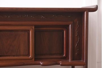 【簡易リペア限定品】ヴィンテージ家具　紫檀材　品のある佇まいが魅力の飾り棚(茶棚、収納棚、戸棚、ビンテージ)(R-042659)
